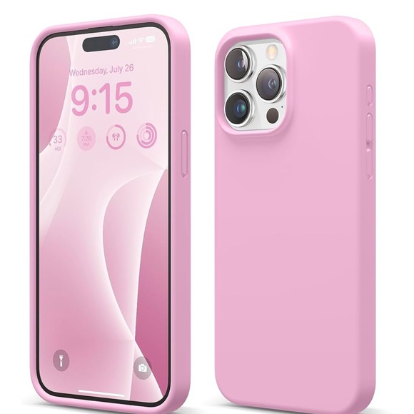 Apple iPhone 15 Pro Max silicone phone case pink - Picture 1 of 2